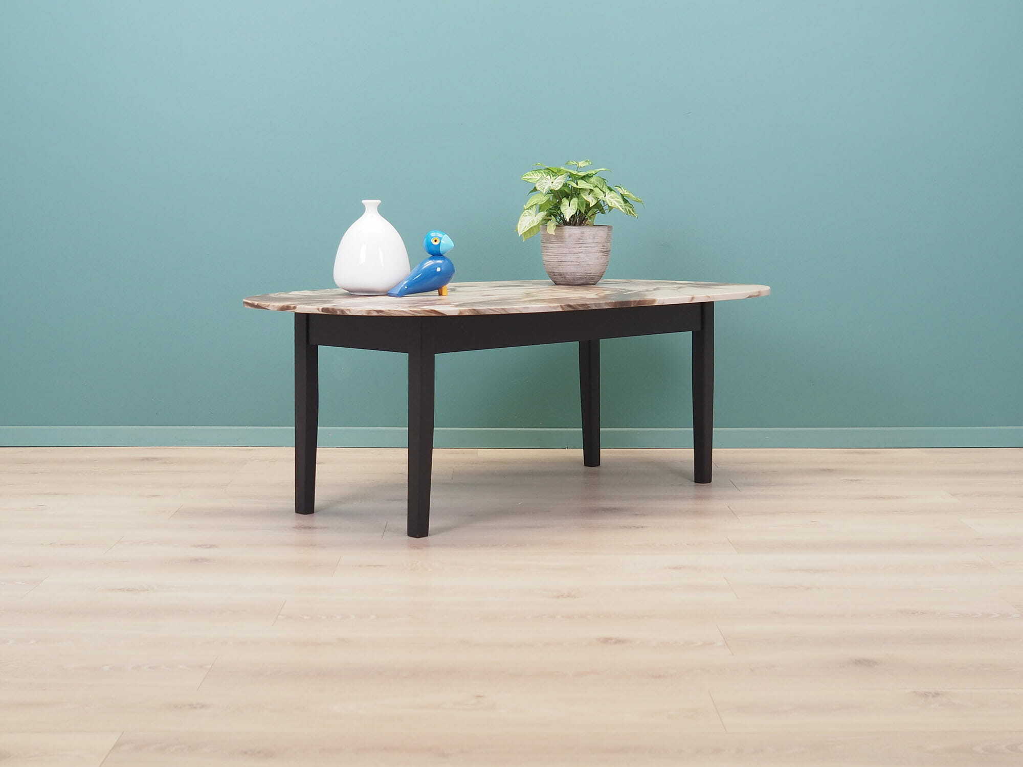 Vintage Coffee Table Wood Stone Multicolor 1970s 2