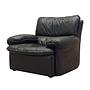 Lounge chair leather black 1970s 0