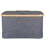 Aufbewahrungskorb Noto 45 x 30 cm Bambus Dunkelgrau 3