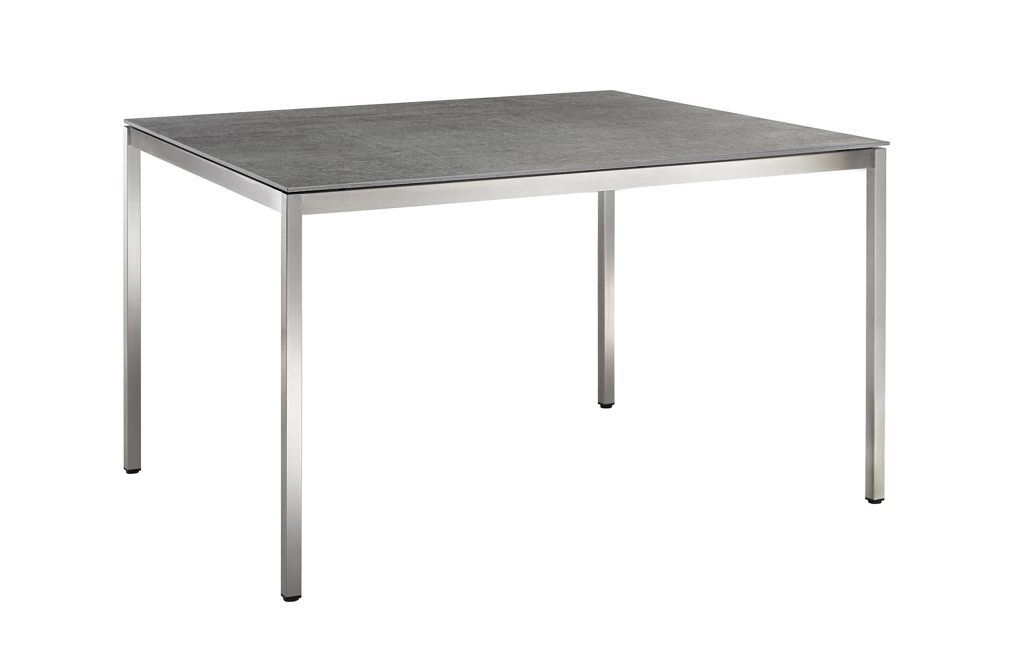 Slimm Tisch Edelstahl HPL-Platte 140 x 80 cm 0