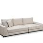 4-seater sofa with side table Beige 5