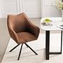 Rotating armchair Solin rust brown 3