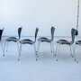 6x Vintage Arne Jacobsen Serie 7 Stuhl Holz Stahl Schwarz 6