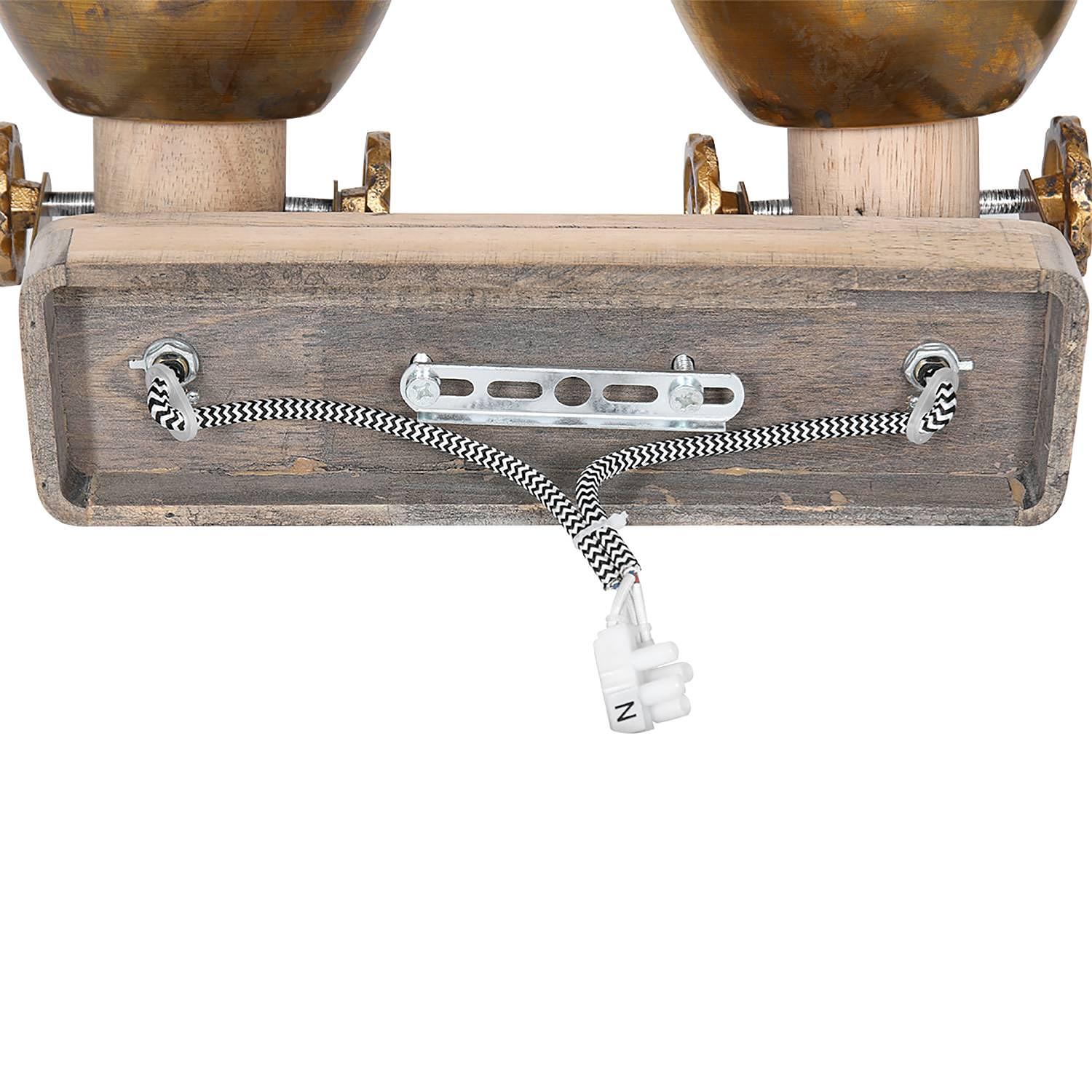 Deckenleuchte Gearwood VIII Eiche Massiv Gold 2
