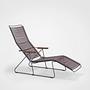 CLICK Sunlounger Liegestuhl Bambusarmlehnen Pflaume 10810 0