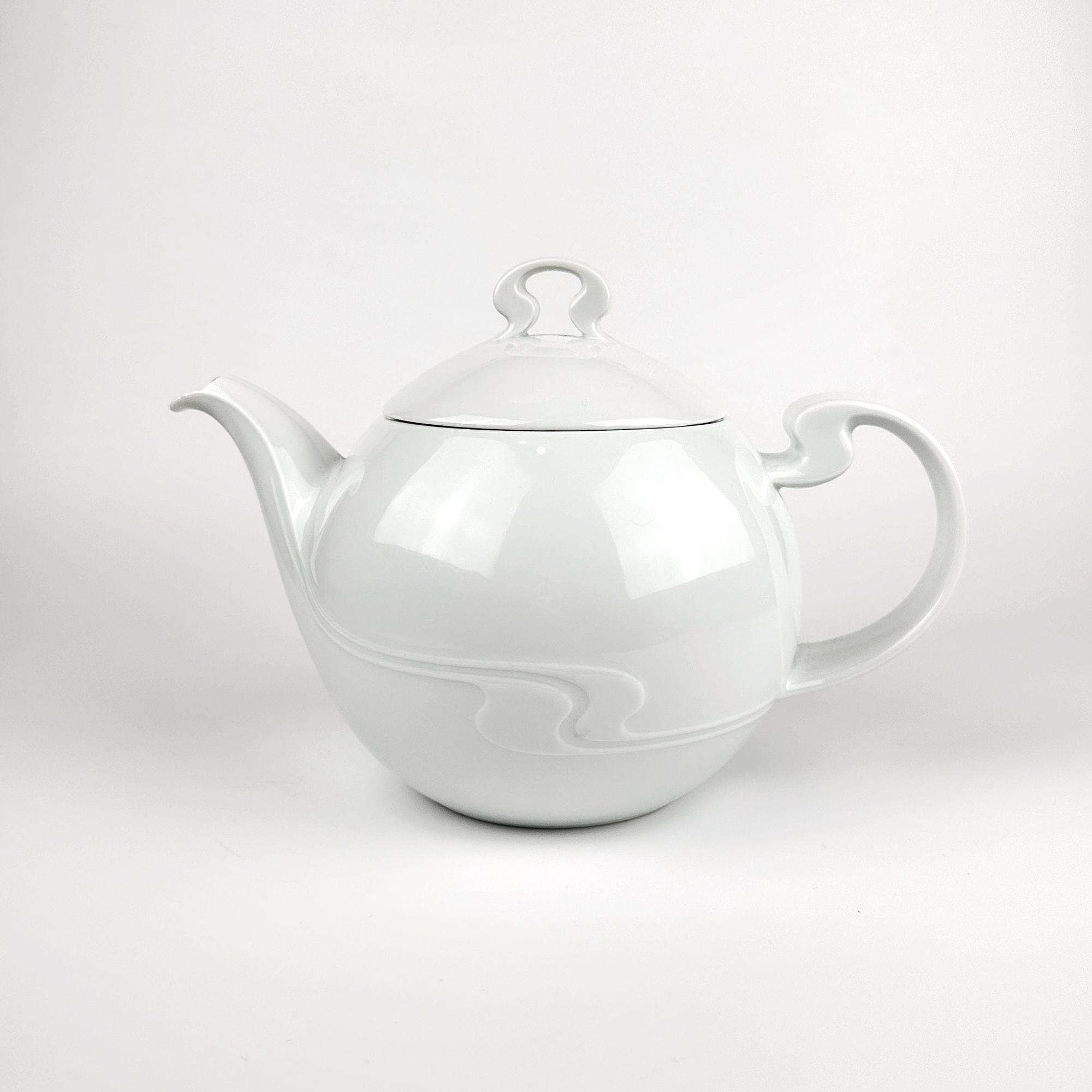 Asymmetry Teapot Porcelain 1980s 1