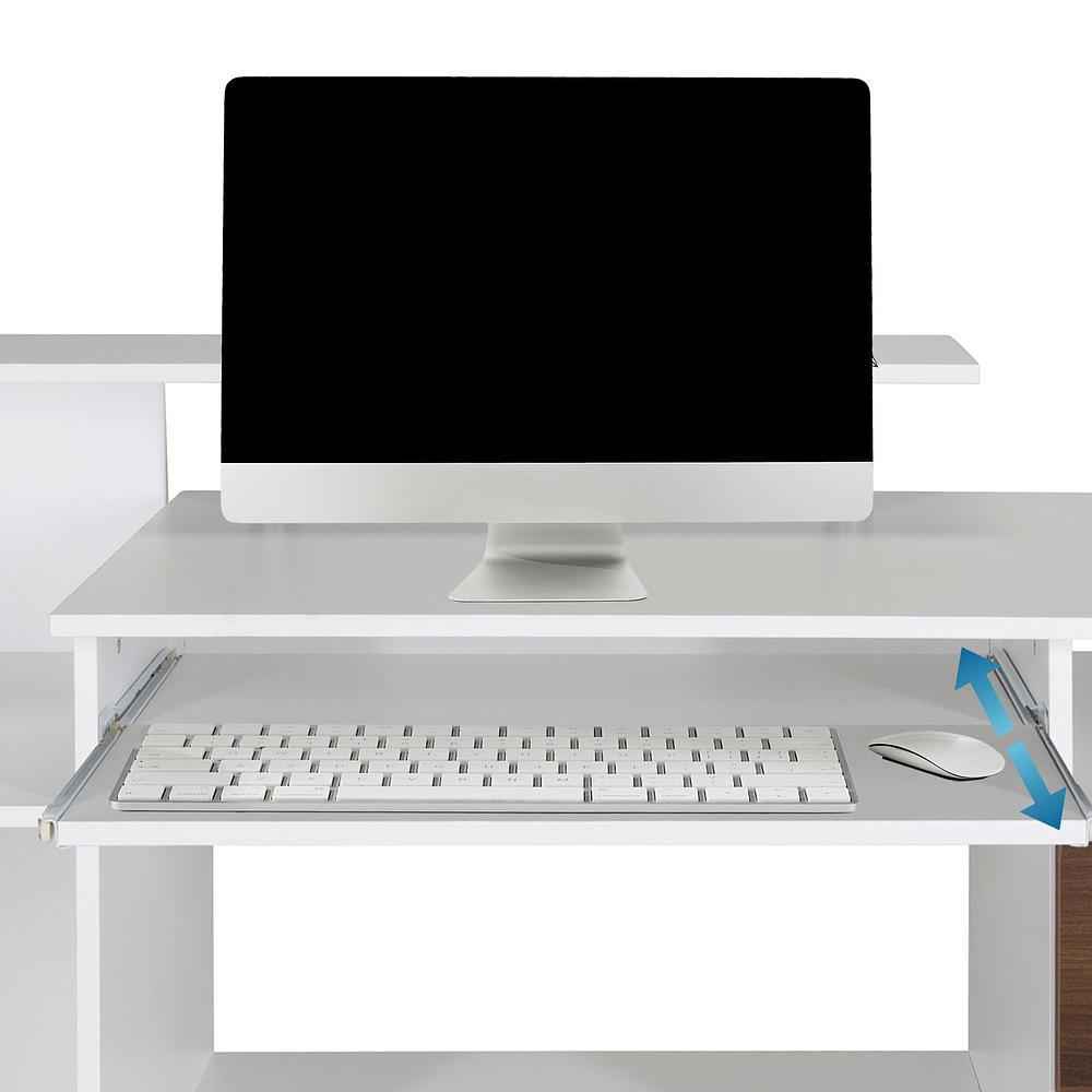 WORKSPACE H IV Desk Wood White/Walnut 2