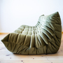 Togo Sofa 3-seater velvet khaki green 4