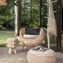 Hocker Holz Bast Natur 0