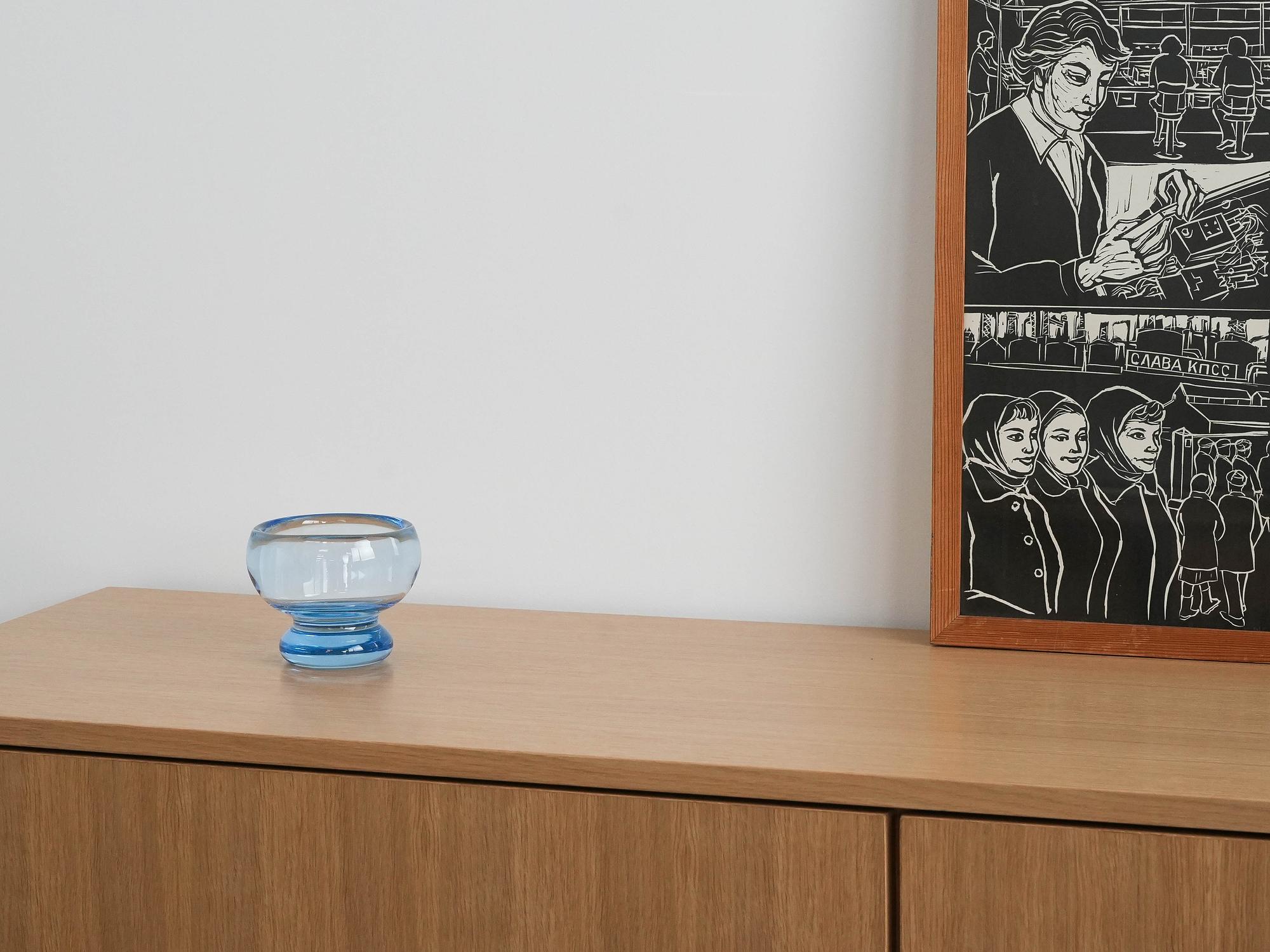 Akva Bowl Blue 1960s 1