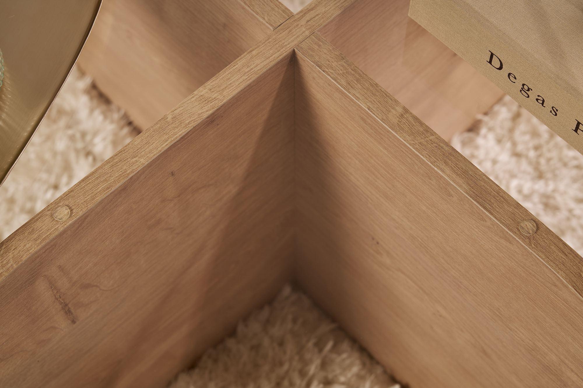 Aeris Couchtisch Saphir Eiche Transparent Ø75cm 4