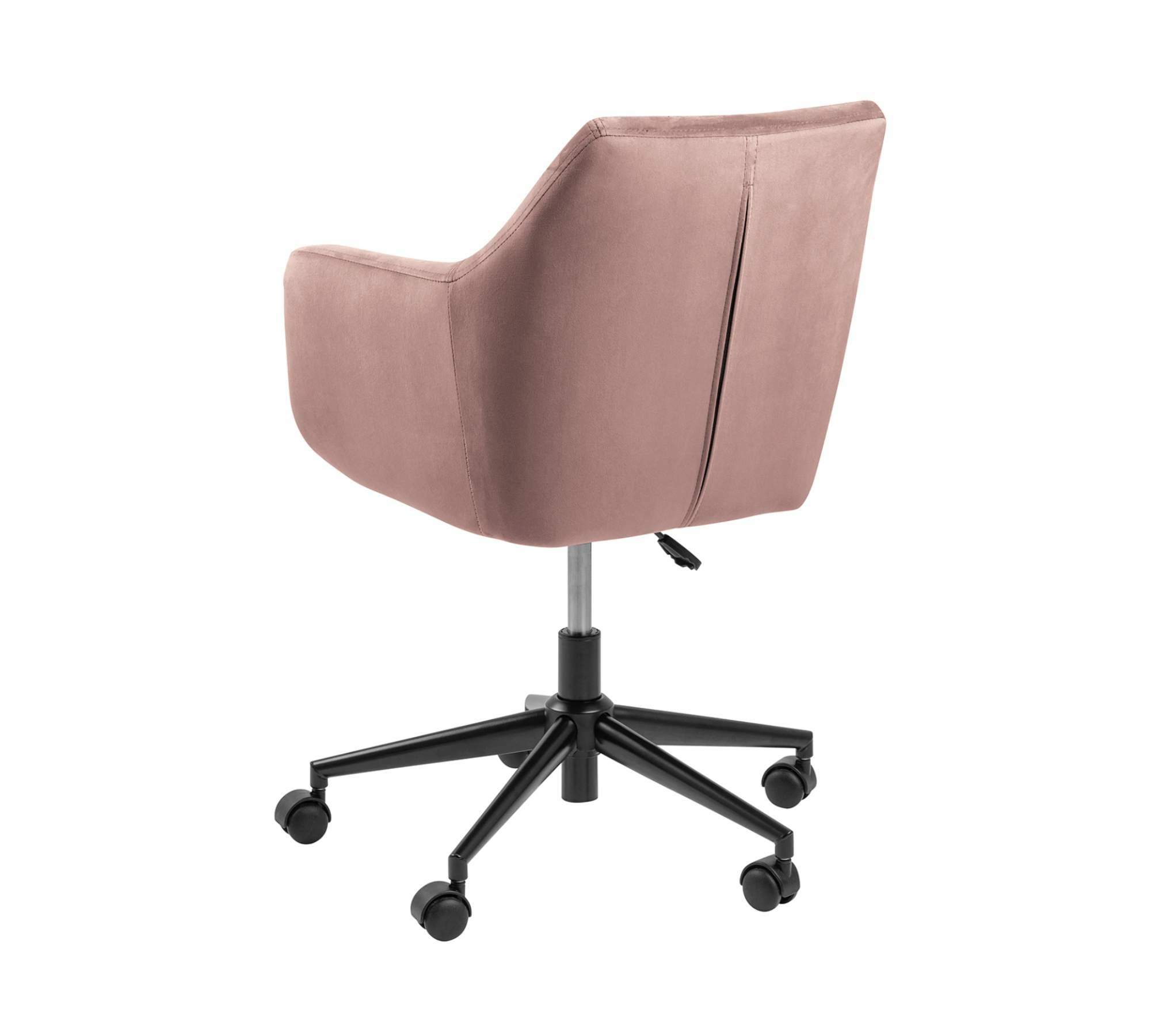 Bürodrehstuhl Samt Metall Altrosa 4