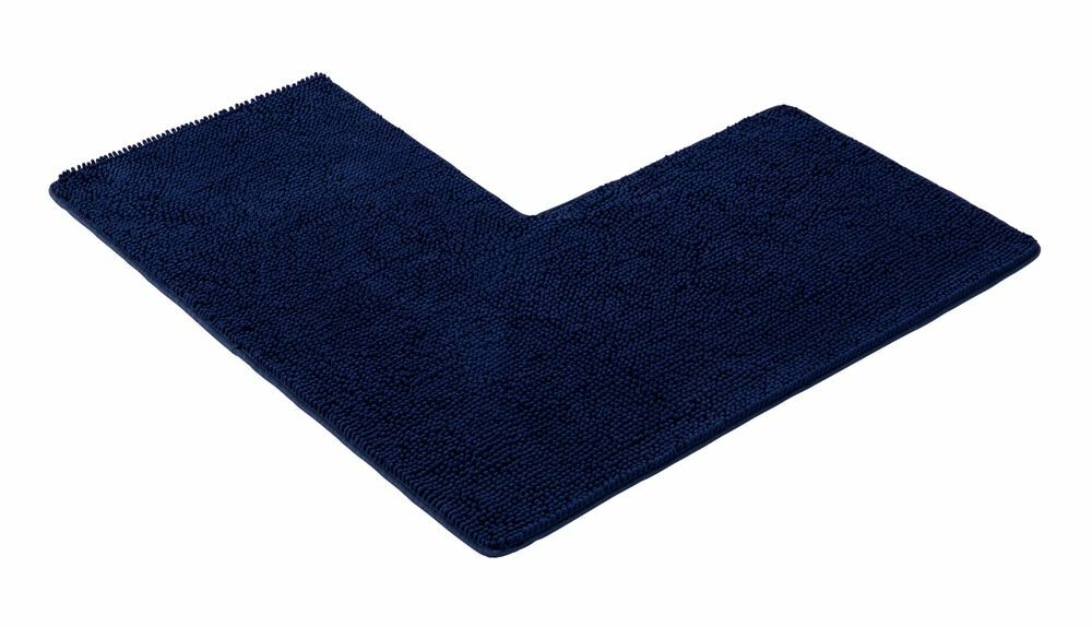 Mikrofaser Eckbadematte Blau Öko-Tex Standard 100 0