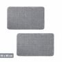2x Badematte Microfaser Grau Öko-Tex Standard 100 1