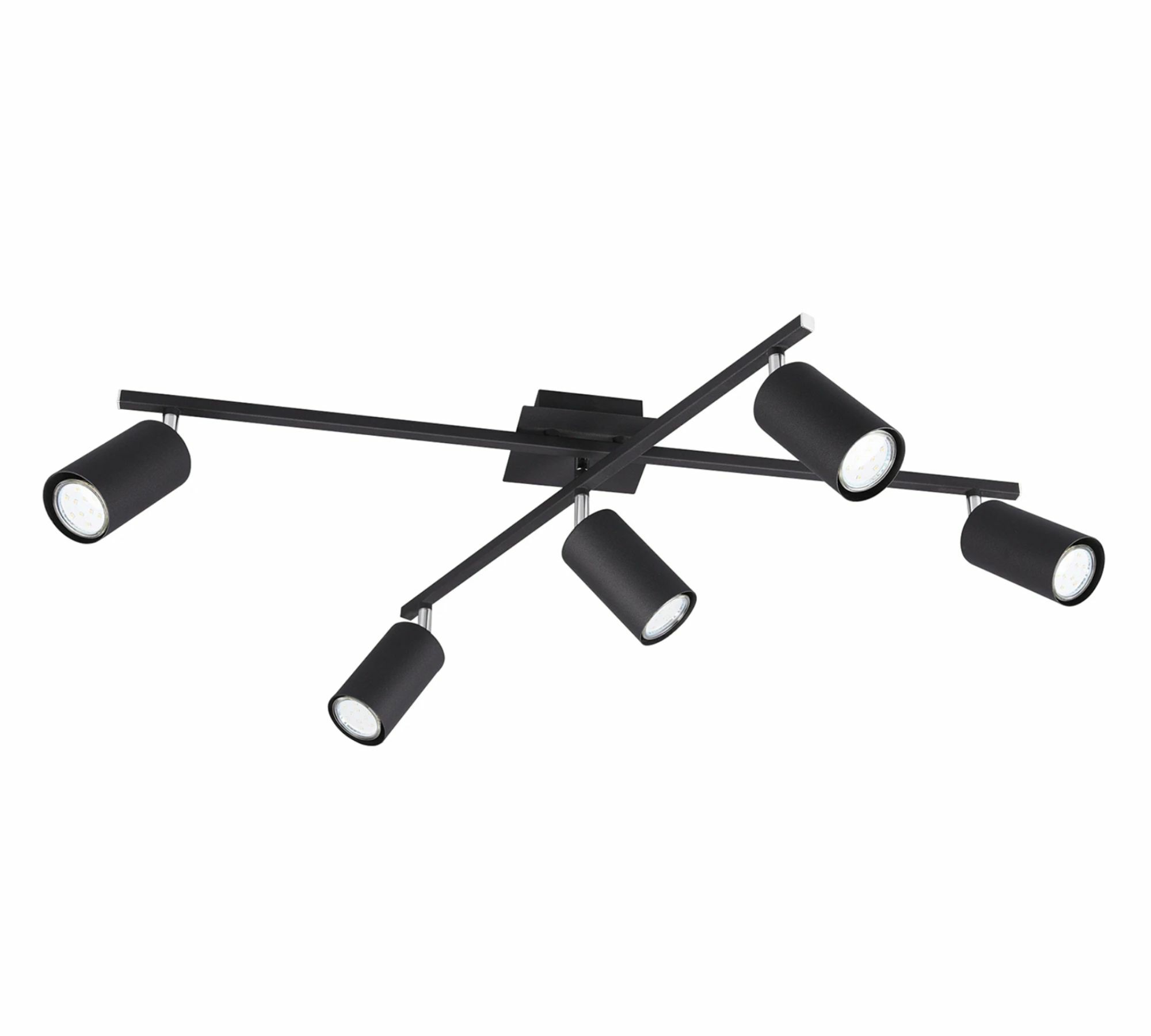 Ceiling light 5-flame Metal Black 0