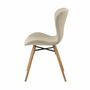 2x Upholstered chair LIVARAS Fabric Radis Cream 1