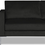 Portobello Sofa Récamiere Links Samt Metall Schwarz 4