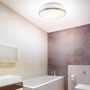 Bathroom lamp 2-light frosted glass steel 2