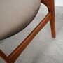 4x Vintage Stuhl Teakholz Samt Braun 1960er Jahre 8