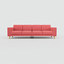 Tyme Sofa 4-Sitzer Wolle Korallenrot 2