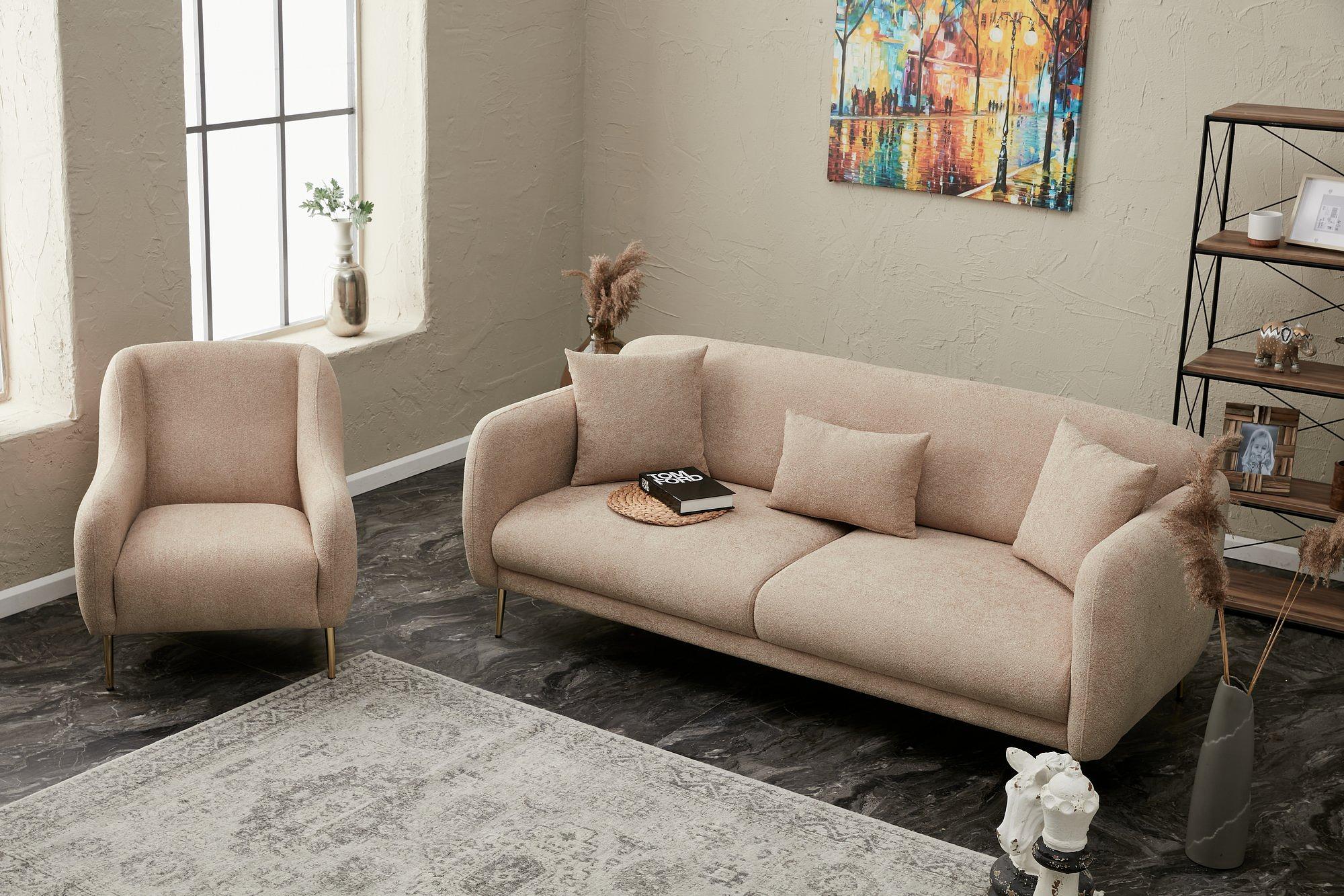 Simena Sofa 3-seater Beige 2
