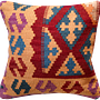 Federa per cuscino Kilim in cotone multicolore 0