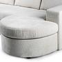 Sofa 3-Sitzer Chaiselongue Rechts Links Stoff Beige 6