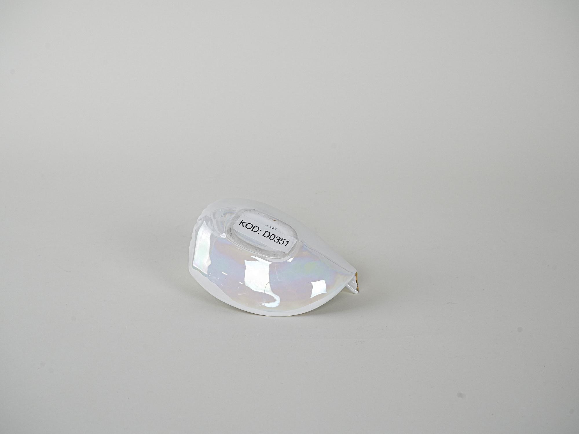 Porzellan-Muschel Weiß 1970er Jahre 4