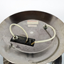 Vintage Deckenlampe Messing Glas Grau 1980er Jahre 4