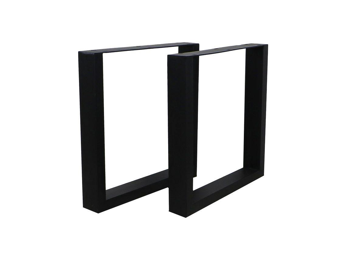 2x Modell U Tischbein Metall Schwarz 1