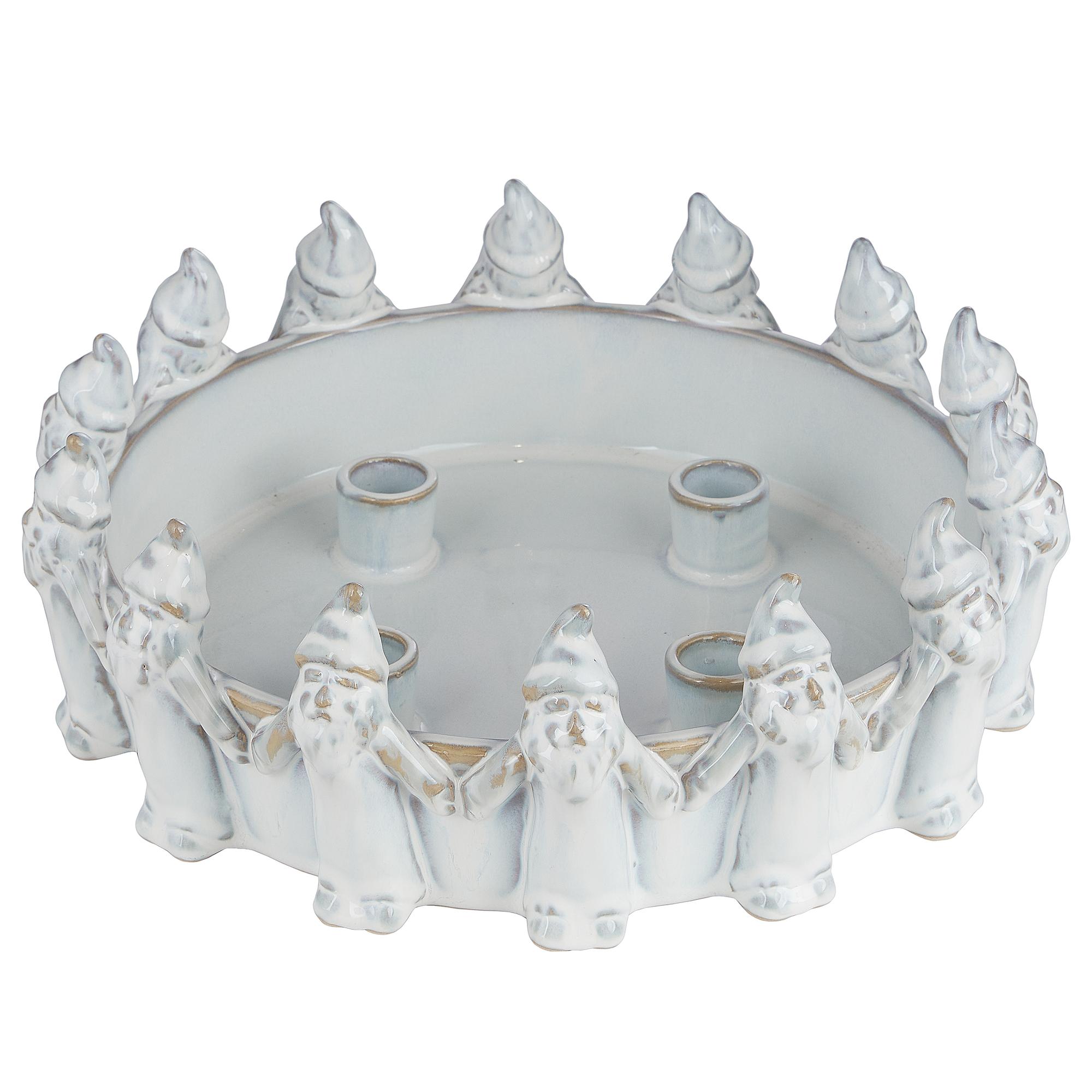 Adventskranz ADVENT Wichtel Steingut Beige 2