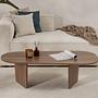 Oval Coffee Table Walnut 1