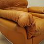 Sessel Leder Braun 1960er Jahre 12