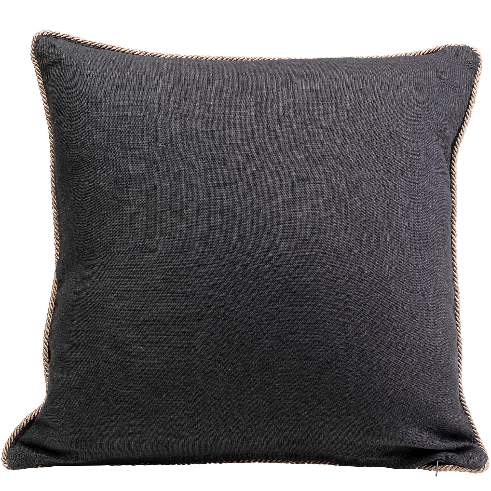 Glitter Bee Decorative Pillow Linen Black 1