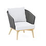SOGNI Dining Chair Anthracite Teak Wood Cushion Limonta 0