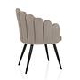 SCALLORE Dining chair in shell shape velvet grey 9