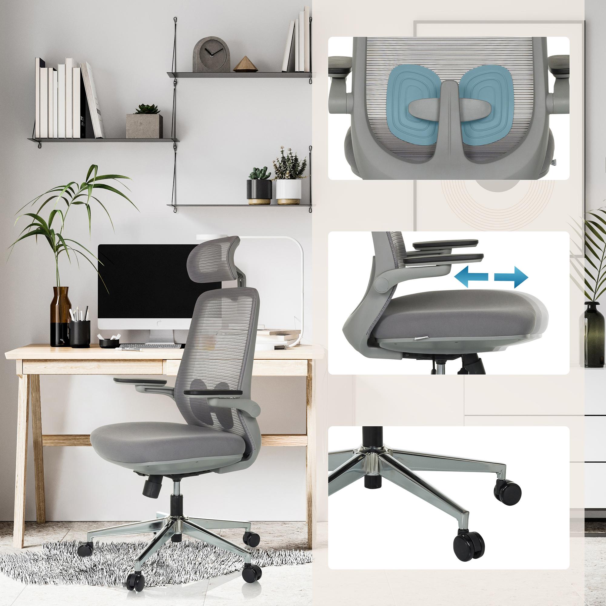 GAREMA Bürostuhl Stoff Grau 3