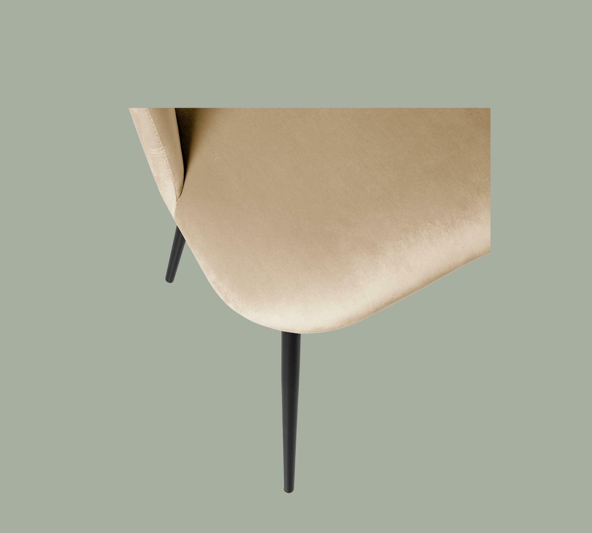Polsterstuhl Samt Creme 6
