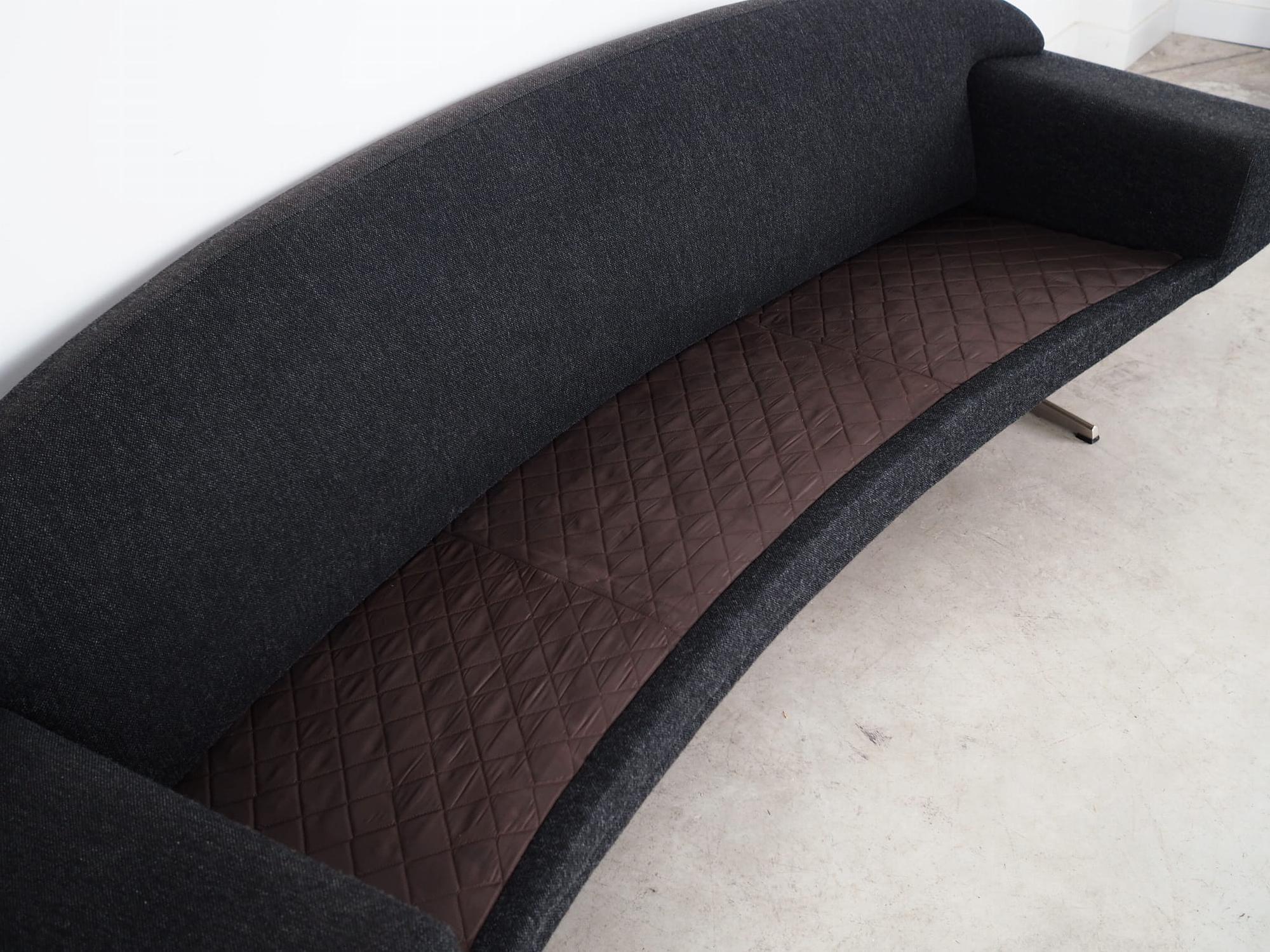 Capri Sofa Textil Graphit 1960er Jahre 10