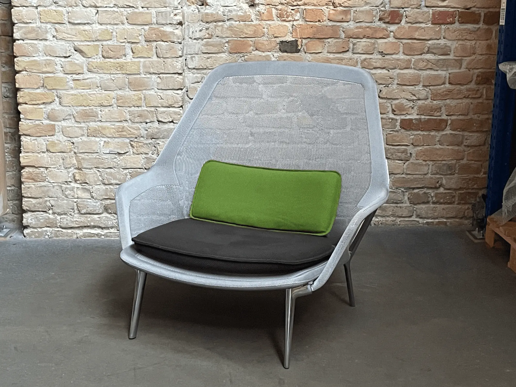 Slow Chair Sessel Textil Aluminium Creme 0