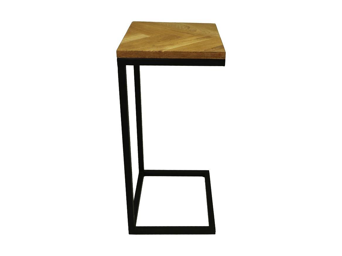 Fishbone Beistelltisch Eiche Metall 0