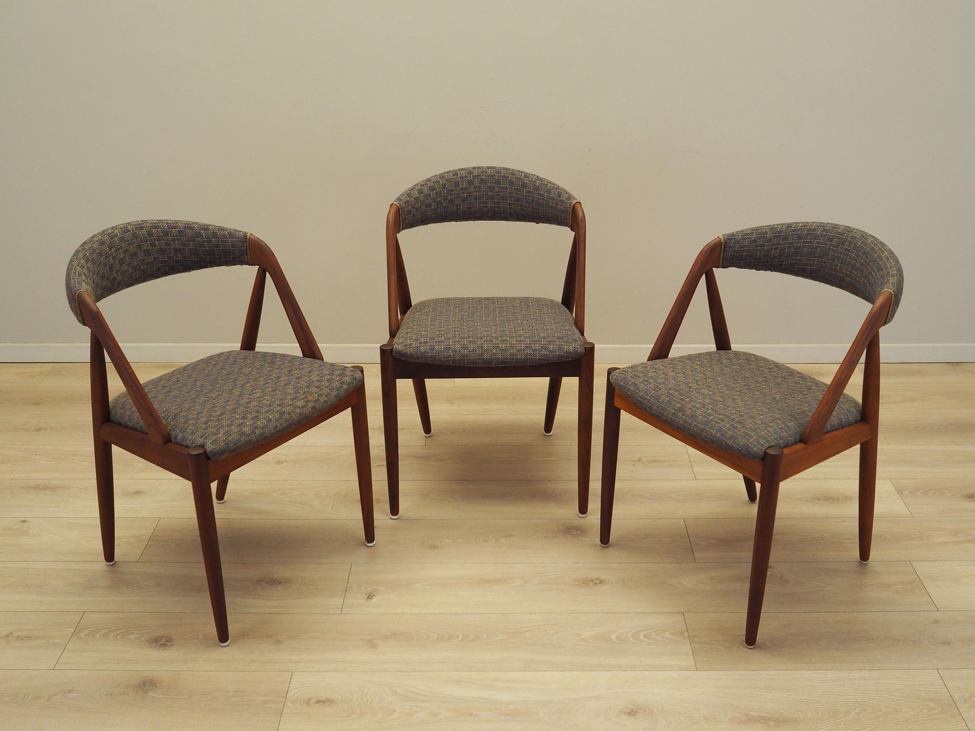 3x Nr. 31 Esszimmerstuhl Teakholz 1970er Jahre 5