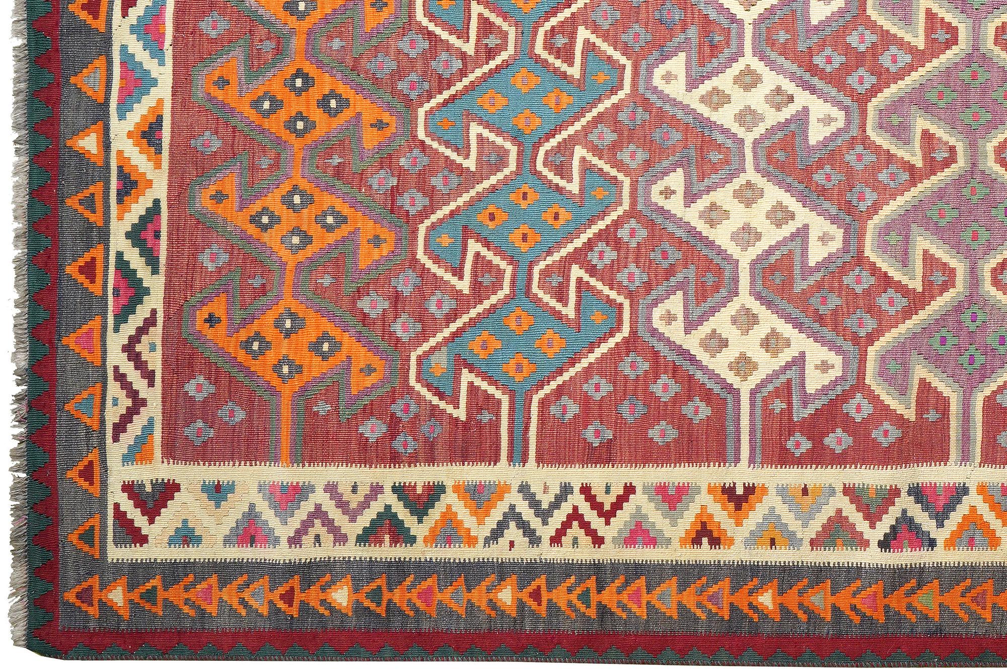 Kilim Gashgai Teppich Mehrfarbig 0