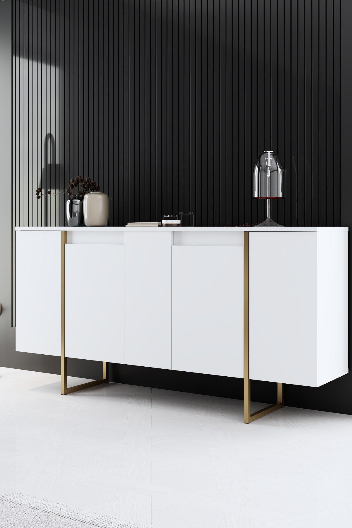 Luxe Konsolentisch Weiß 1