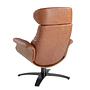 Reclining swivel armchair in brown leather 5083 7