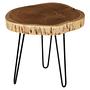 Nandri Side Table Solid Acacia Wood Metal 1
