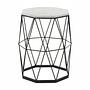 Shalimar Round Side Table Metal Marble 0