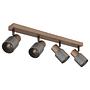 4-Light Satella Type F Ceiling Lamp Smoked Glass / Iron 4