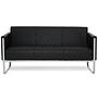 ARUBA 3-seater sofa artificial leather Black 0