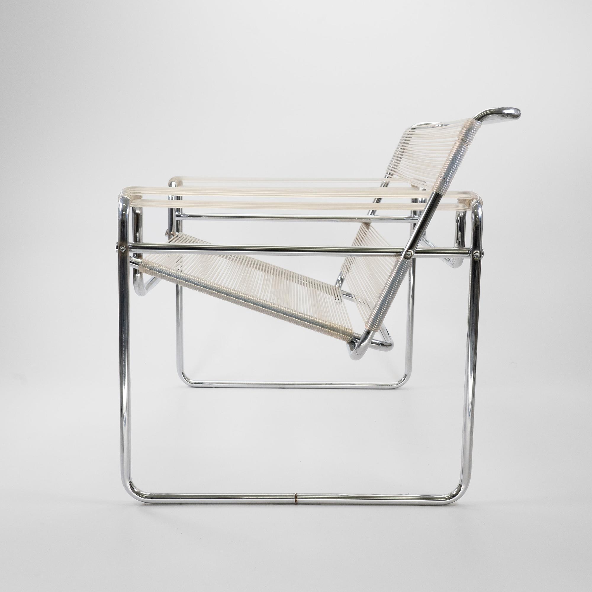 Wassily Chair Chrom Spaghetti-Bespannung Transparent  1